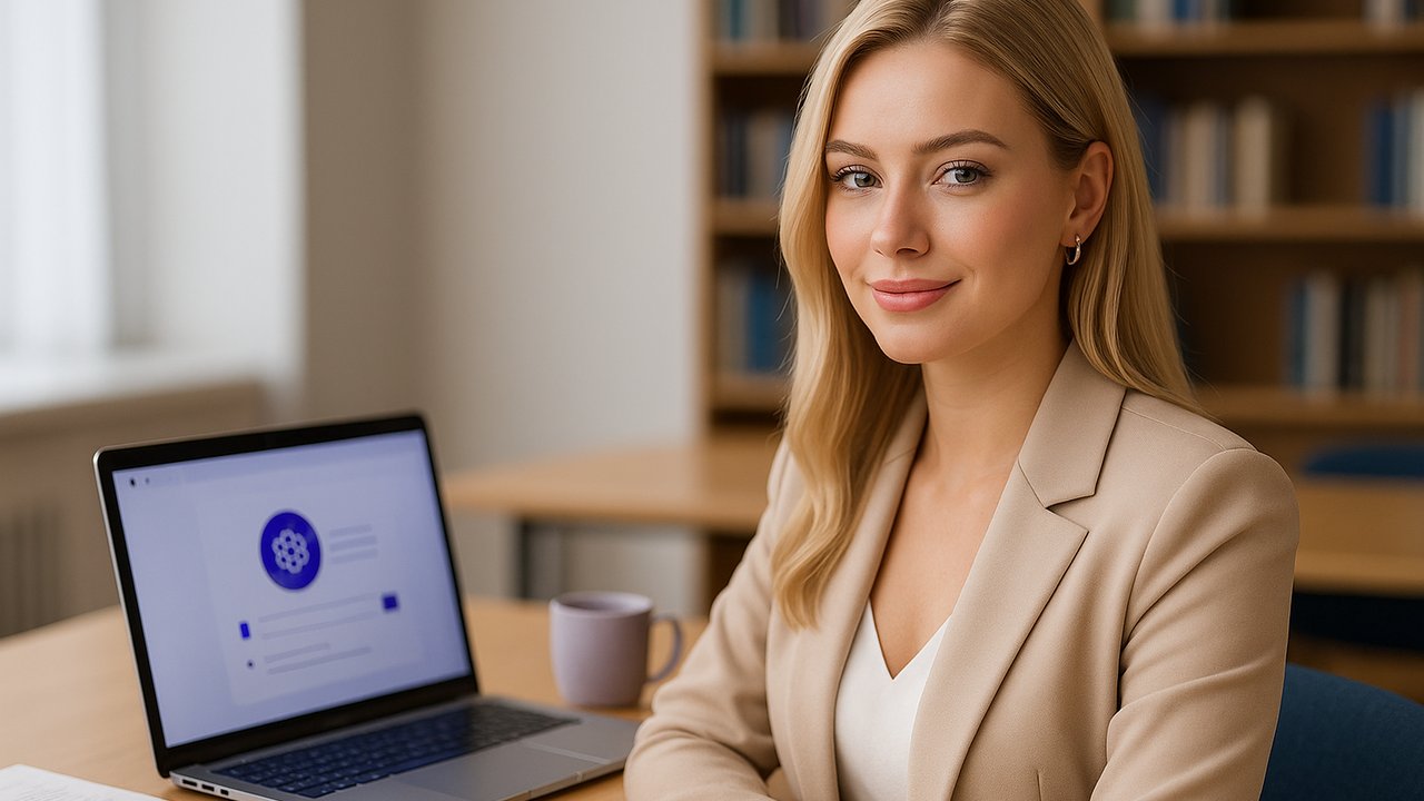 Гламурная студентка использует нейросеть для учёбы